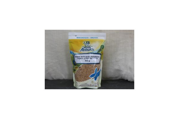 Graines de lin dorées biologiques 500 g - Moulin Abénakis 