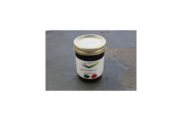 Confiture framboises et aronias bio 250ml Vallée des Prairies 