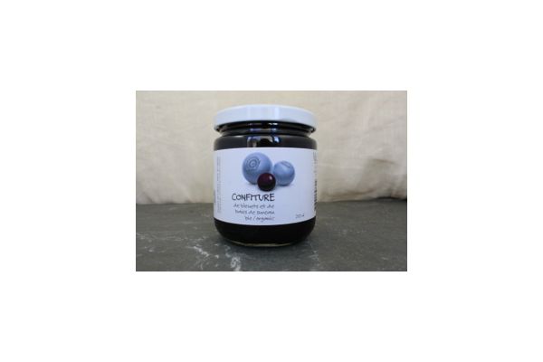 Confiture de bleuets et de baies de sureau bio - Champs Valoy 