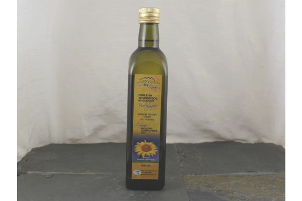 Huile de tournesol mi-oléique biologique 500ml - Ferme Pré-Rieur 