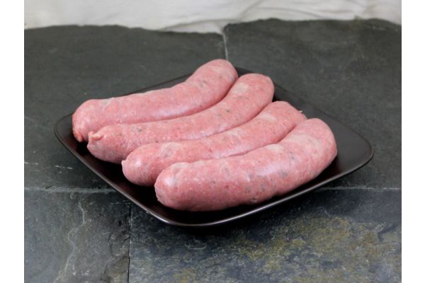 Saucisses porc et boeuf +/- 400 gr 